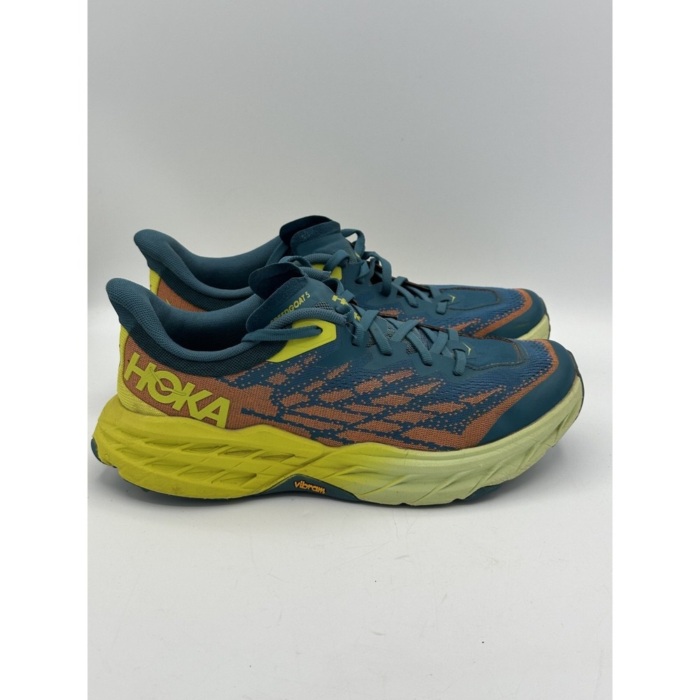 Hoka One One Speedgoat 5 Mens Size 9 Blue Green Trail Running Shoes Sneakers